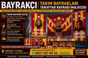Galatasaray Bayrakları, Büyük Ebat Taraftar Bayrağı, Büyük Ebat Taraftar Bayrağı, Balkon ve Cephe Bayrakları, Kulüp ve Taraftar Flama Bayrakları